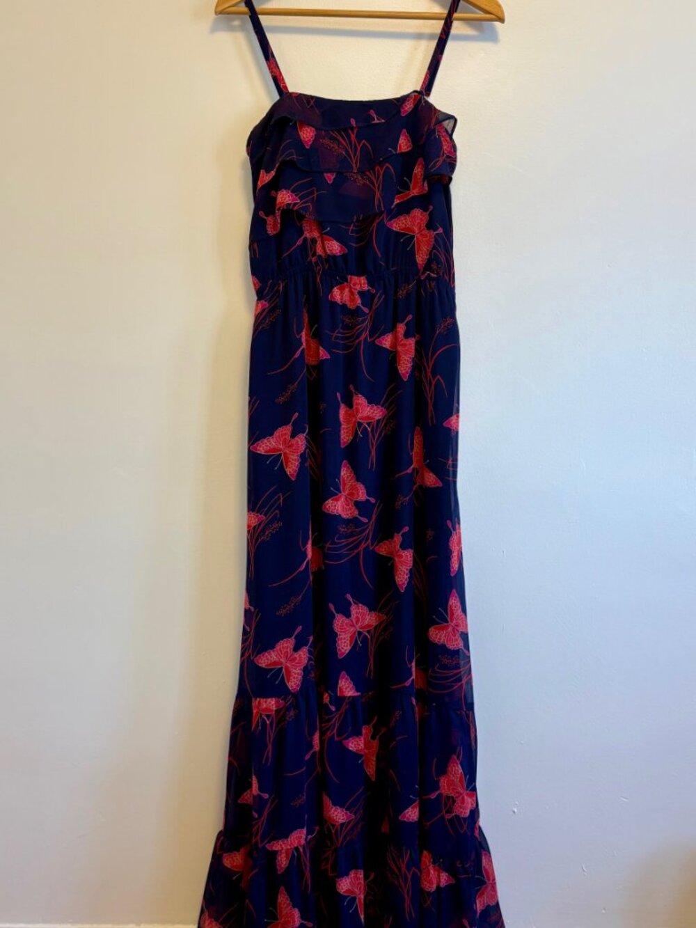 Midnight blue Express butterfly maxi-sundress, size S